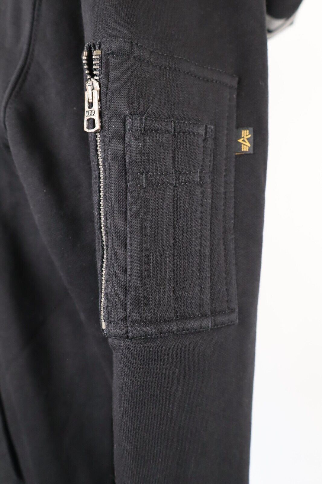 ALPHA INDUSTRIES FELPA CAPPUCCIO UOMO TG S MAN VINTAGE SWEATSHIRT CASUAL COTONE