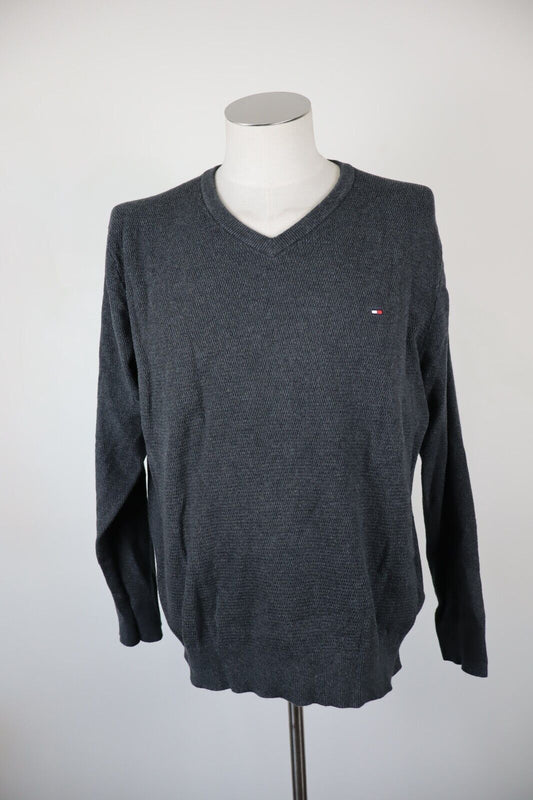TOMMY HILFIGER MAGLIONE VINTAGE COTONE UOMO Tg. L MAN COTTON SWEATER CASUAL
