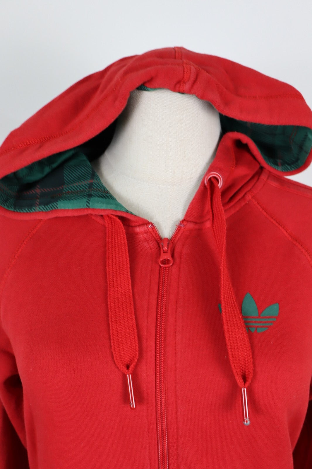 ADIDAS FELPA CON ZIP CAPPUCCIO DONNA Tg XS WOMEN CASUAL VINTAGE SPORT SWEATSHIRT