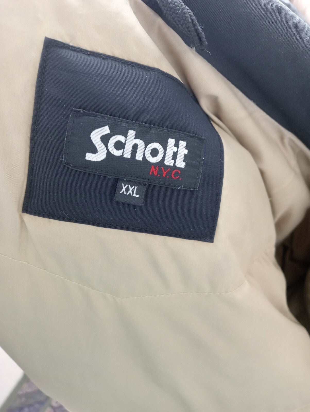 SCHOTT GIUBBINO PIUMINO UOMO Tg 2XL MAN CASUAL VINTAGE JACKET IMBOTTITO