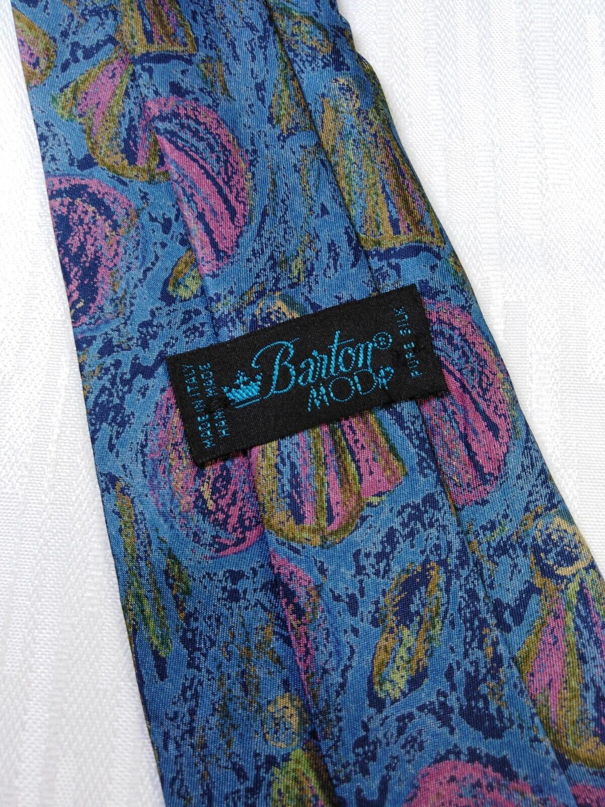 BARTON 100% SETA SILK  TIE CRAVATTA NECKTIE ITALY VINTAGE CLASSIC