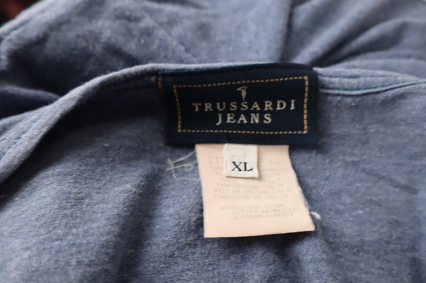 TRUSSARDI JEANS MAGLIA UOMO COTONE TG. XL MAN COTTON T-SHIRT CASUAL VINTAGE