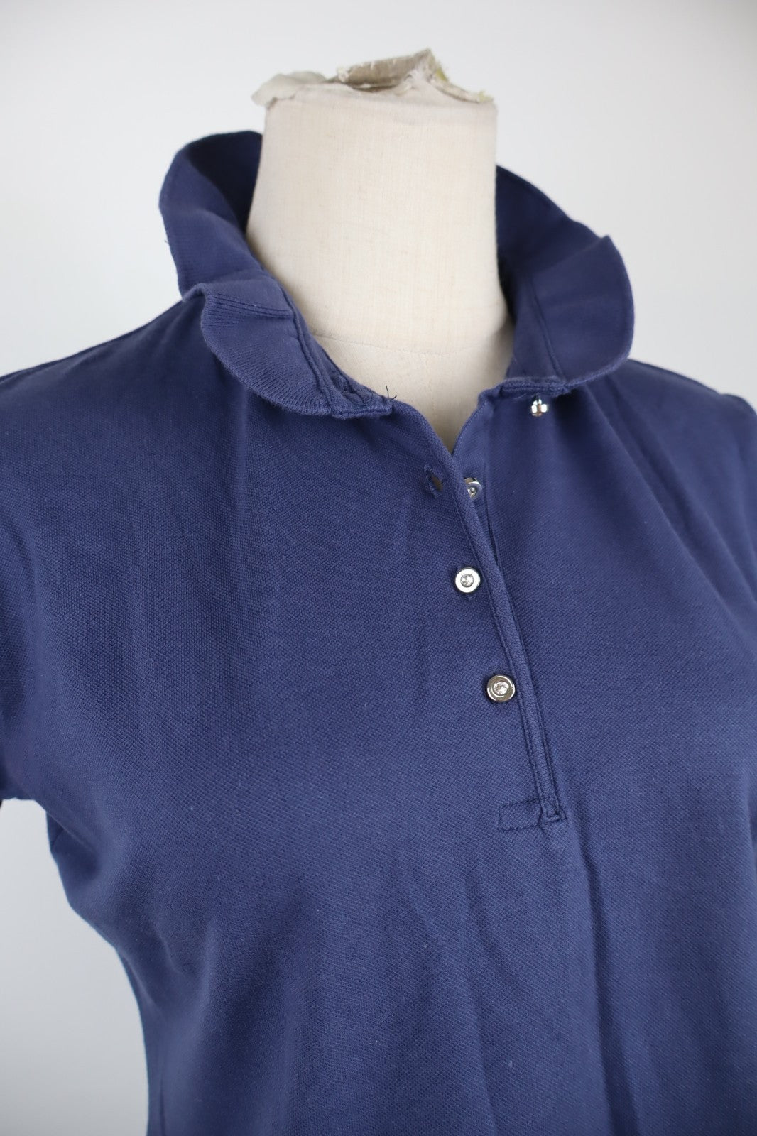 GEOX POLO MAGLIA T-SHIRT DONNA COTONE TG. M WOMAN CASUAL VINTAGE COTTON BLU