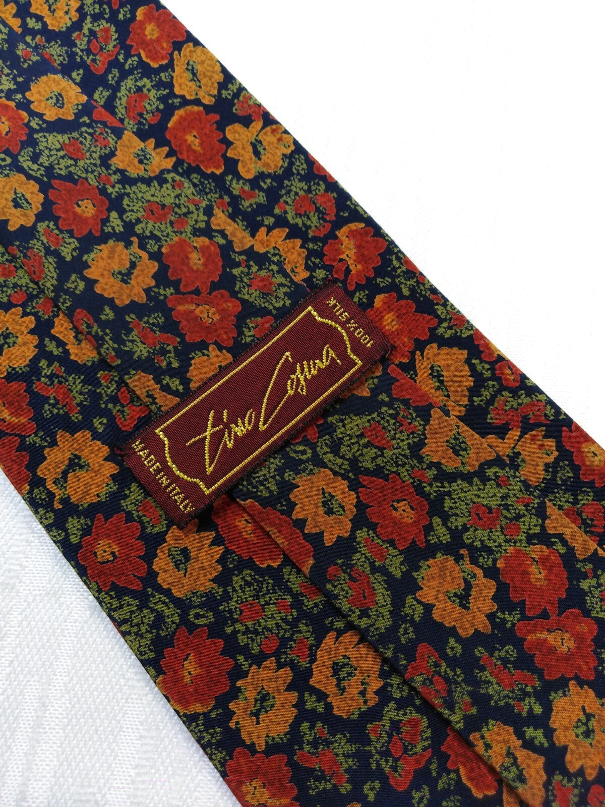 TINO COSMA 100% SETA SILK TIE CRAVATTA NECKTIE ITALY VINTAGE CLASSIC