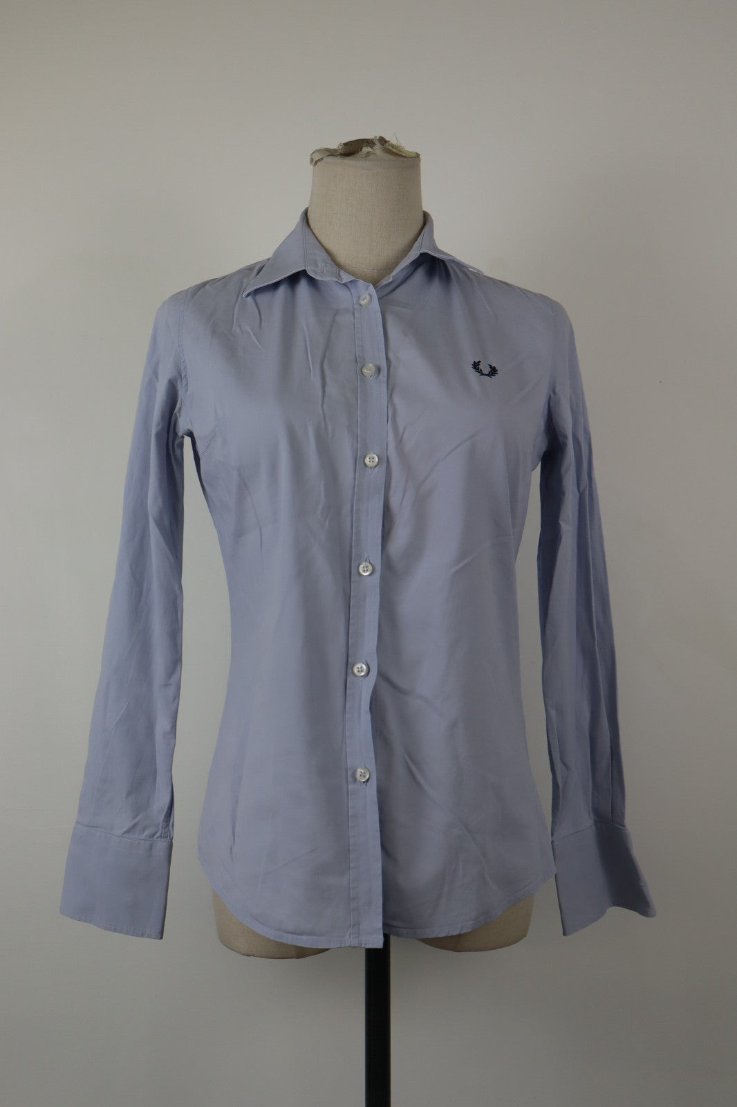 FRED PERRY CAMICIA COTONE DONNA TG. S WOMAN COTTON SHIRT CASUAL VINTAGE
