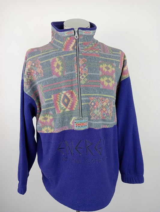 ENERGIE FELPA ZIP UOMO Tg M MAN SPORT MAGLIA SWEATSHIRT VINTAGE