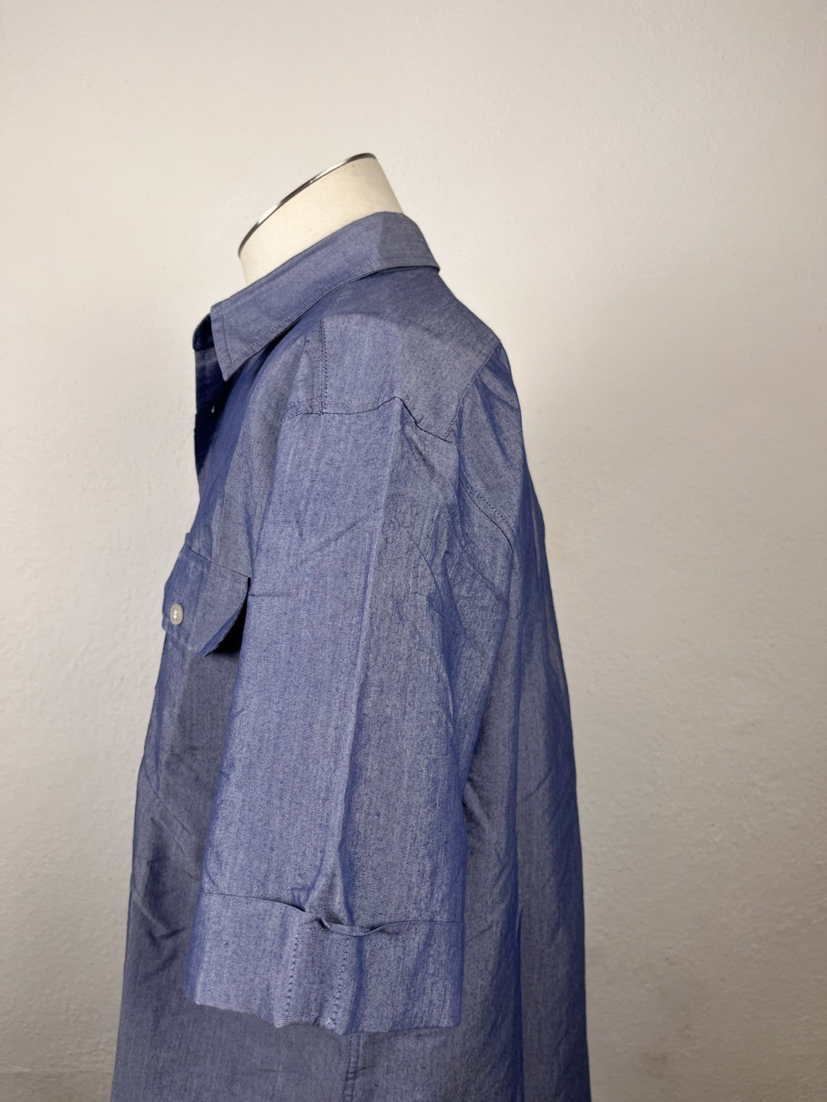 AJ ARMANI JEANS CAMICIA UOMO COTONE TG. M MAN CASUAL VINTAGE COTTON SHIRT TASCHE