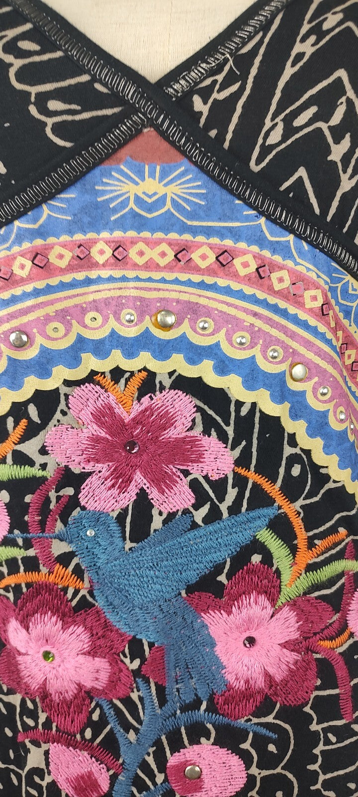 DESIGUAL VESTITO DONNA TG. XS WOMAN CASUAL VINTAGE DRESS