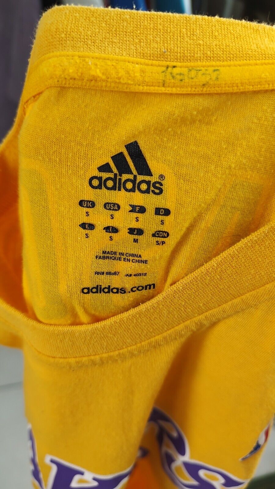 ADIDAS LAKERS GASOL N 16 NBA MAGLIA UOMO TG S MAN T-SHIRT BASKET VINTAGE SPORT