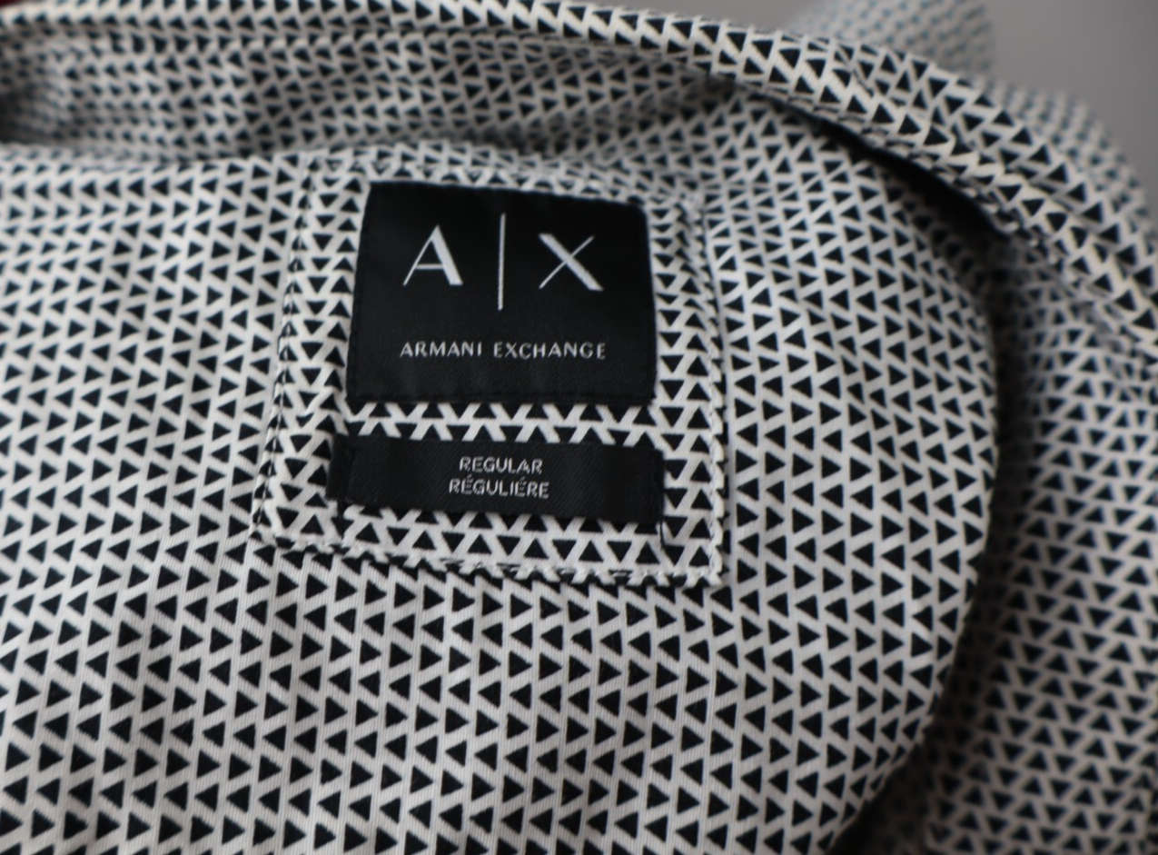 AX ARMANI EXCHANGE CAMICIA UOMO COTONE TG. L  MAN CASUAL VINTAGE SHIRT COTTON