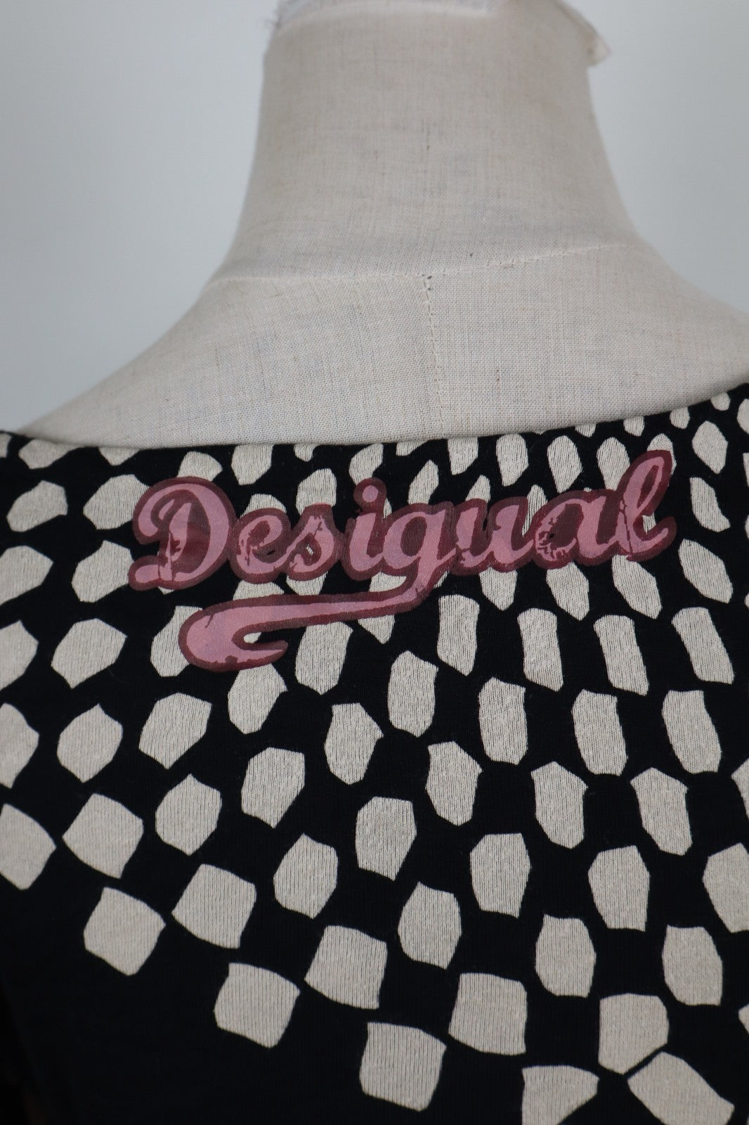 DESIGUAL VESTITO DONNA TG. M WOMAN CASUAL VINTAGE DRESS ABITO