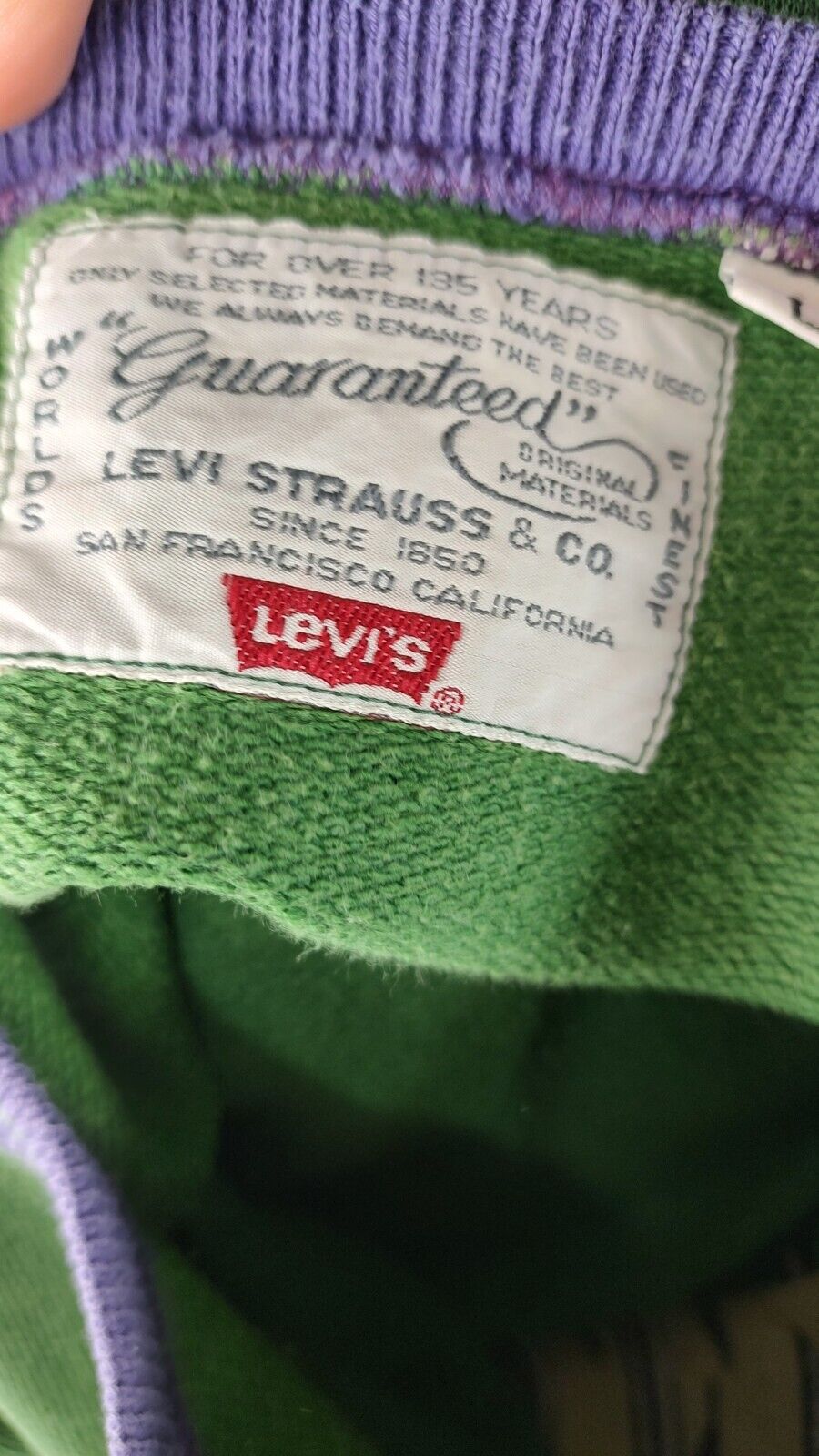 LEVI'S FELPA MAGLIA UOMO Tg L MAN SPORT JACKET SWEATSHIRT VINTAGE CASUAL