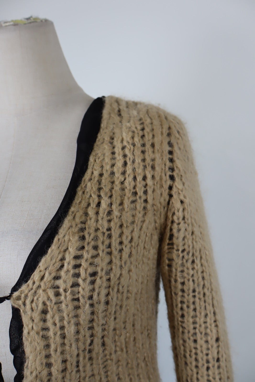 LIU JO JEANS MAGLIONE CARDIGAN DONNA M WOMAN SWEATER VINTAGE CASUAL LANA WOOL