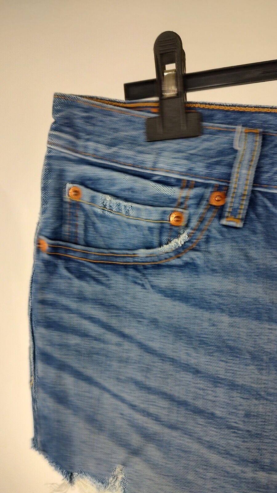 LEVI'S 501 PANTALONCINO DENIM JEANS DONNA TG W32\46 WOMAN VINTAGE SHORTS