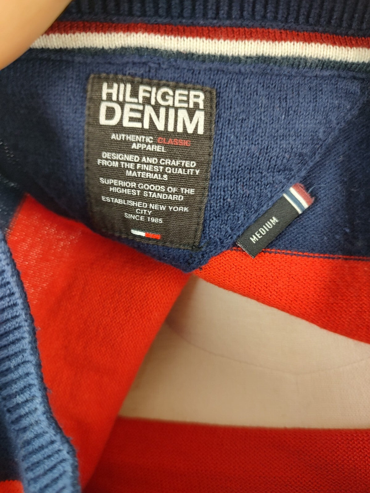 TOMMY HILFIGER MAGLIONE VINTAGE UOMO COTONE Tg. M MAN COTTON SWEATER CASUAL
