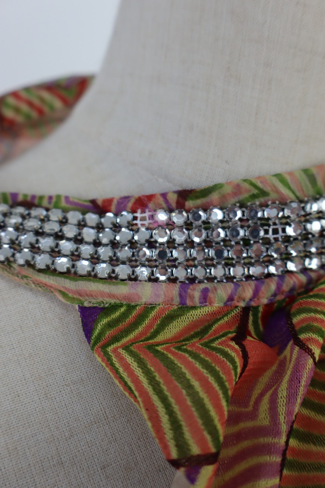 VESTITO DONNA TG S WOMAN SETA LUXURY FUNKY GROOVY VINTAGE CHIFFON Y2K 2000'S