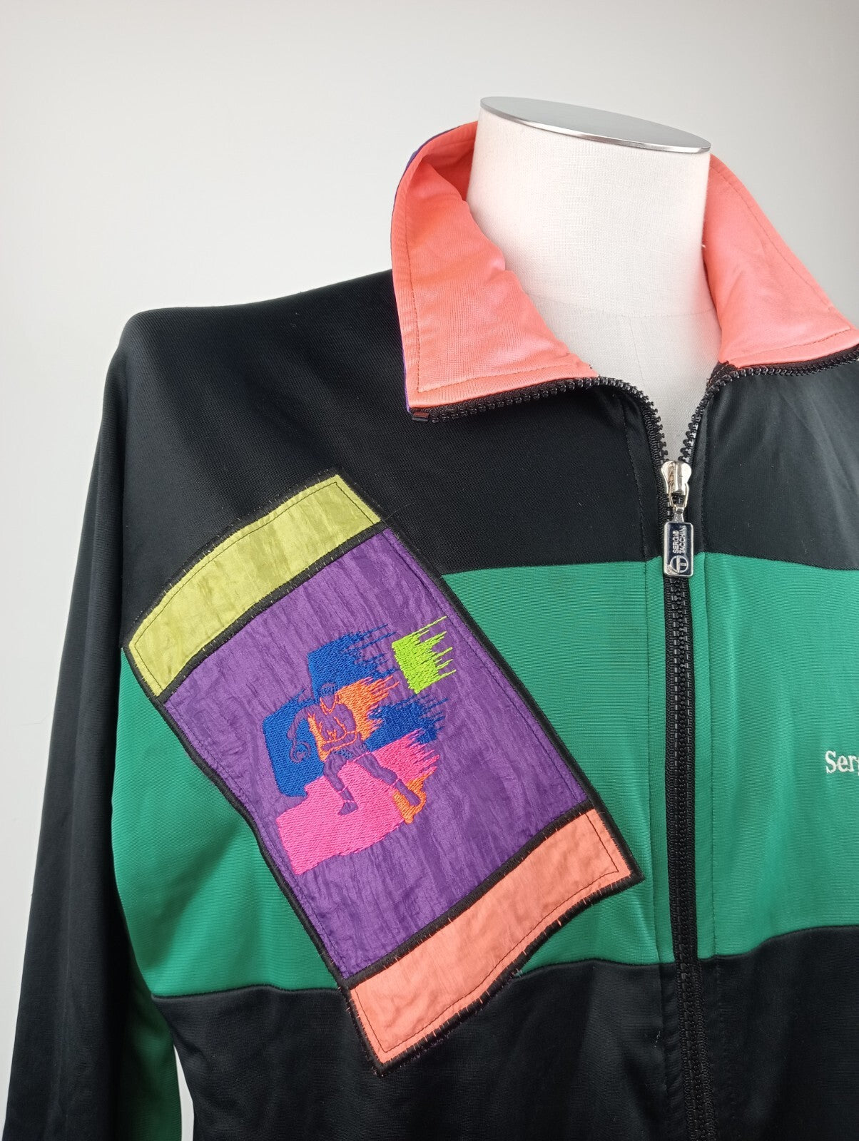 SERGIO TACCHINI TENNIS FELPA MAGLIA ZIP UOMO 48 MAN SHIRT SPORT VINTAGE JACKET