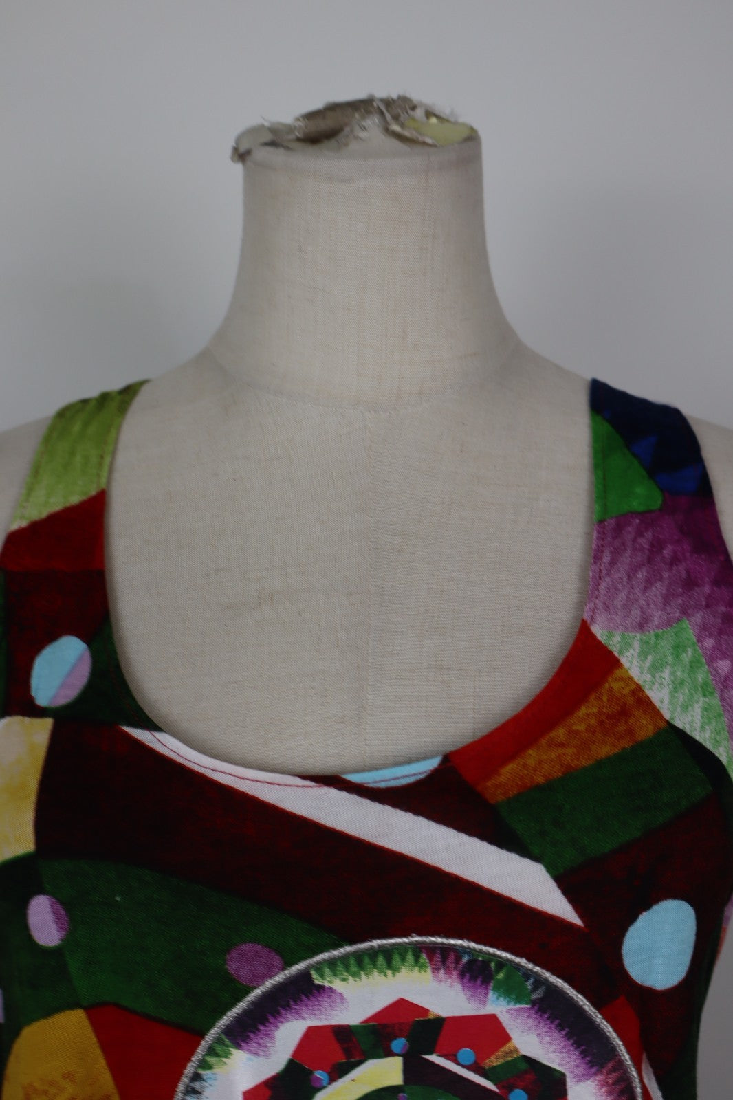 DESIGUAL MAGLIA DONNA TG. L WOMAN CASUAL VINTAGE T-SHIRT  TOP CANOTTA