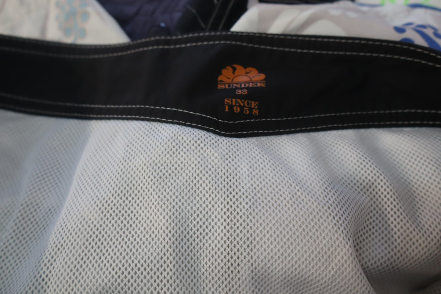 SUNDEK COSTUME PANTALONCINO MARE UOMO TG 33 MEN SWIMSUIT VINTAGE CASUAL LOGO