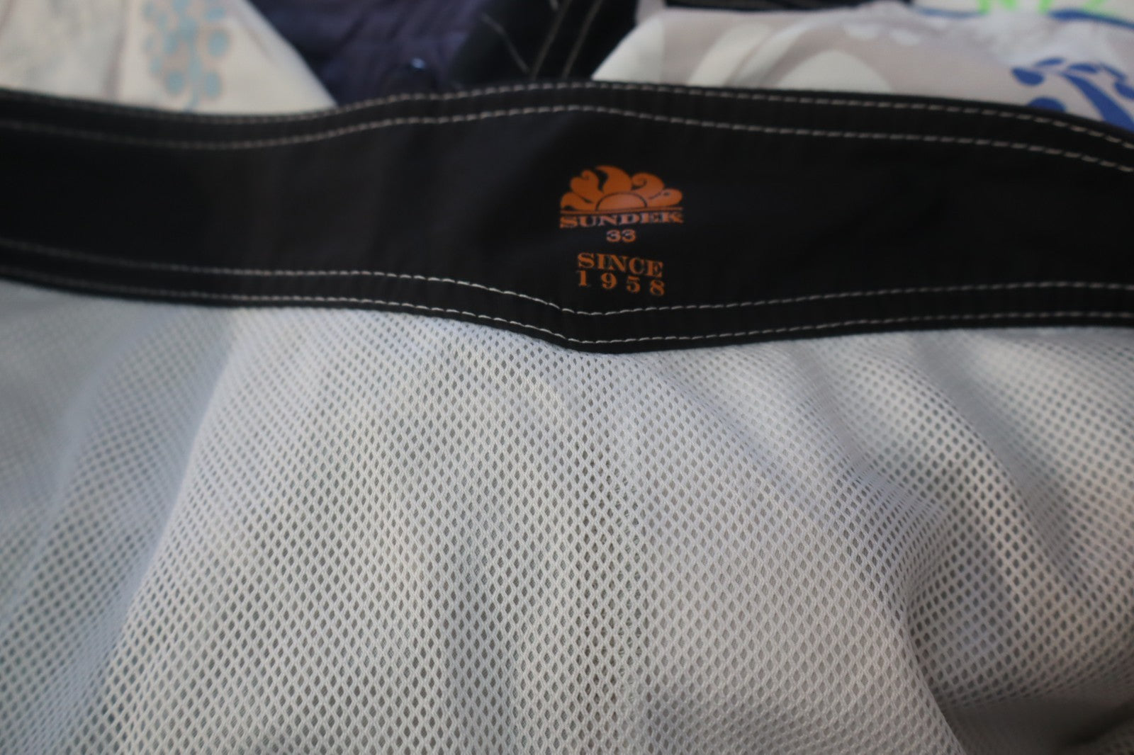 SUNDEK COSTUME PANTALONCINO MARE UOMO TG 33 MEN SWIMSUIT VINTAGE CASUAL LOGO