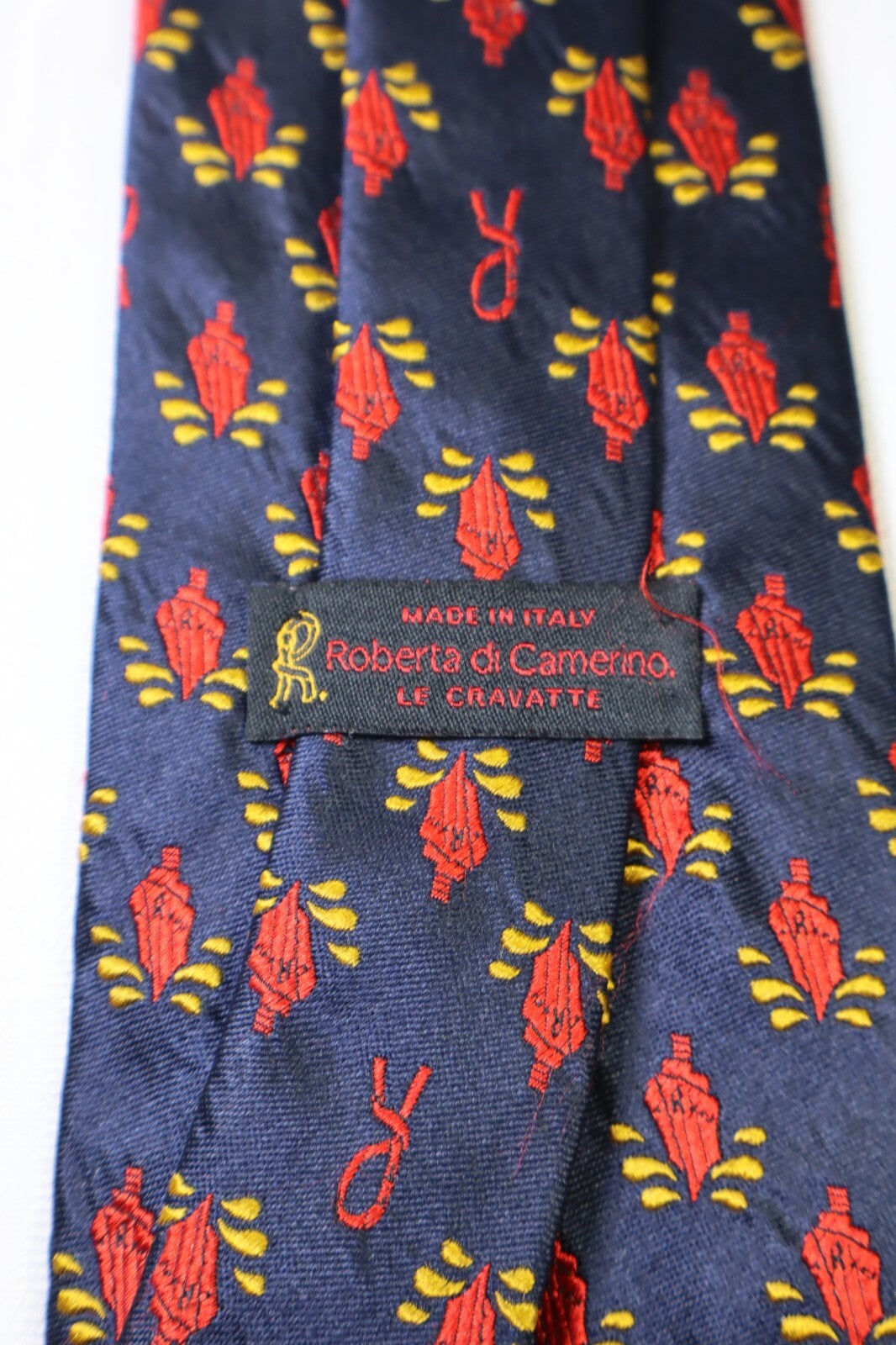 ROBERTA DI CAMERINO 100%  SILK TIE SETA CRAVATTA NECKTIE MADE IN ITALY