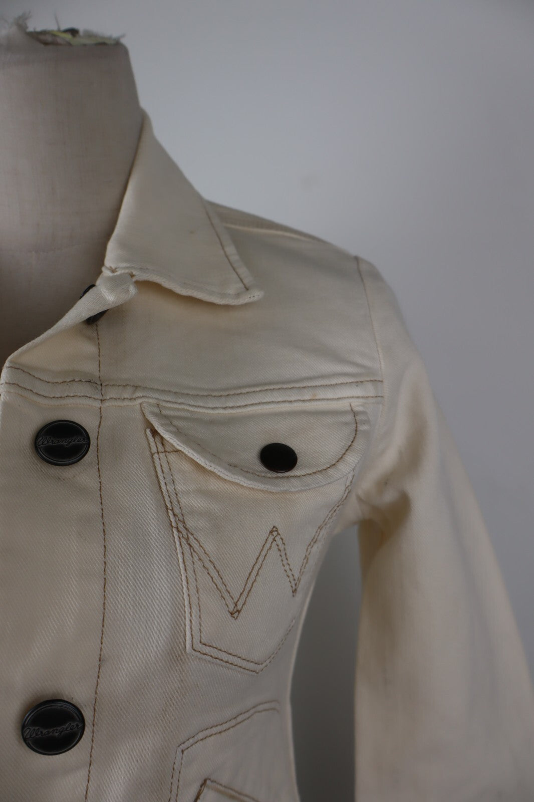 WRANGLER JEANS GIUBBINO DONNA XS WOMAN CASUAL JACKET COTONE COTTON DENIM VINTAGE