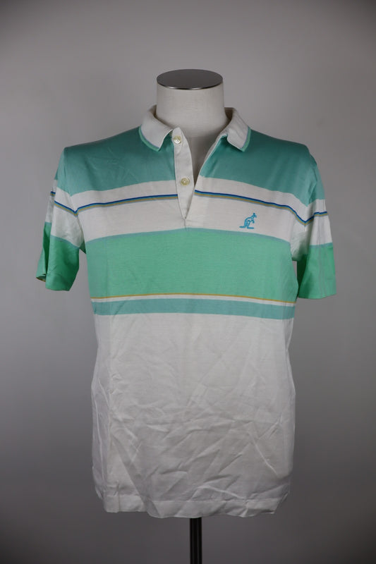 AUSTRALIAN POLO UOMO MAN COTONE TG. 50 T-SHIRT CASUAL VINTAGE COTONE LOGO RIGHE