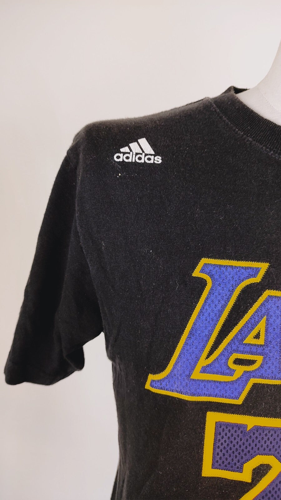 ADIDAS LAKERS MAGLIA UOMO TG. M MAN T-SHIRT VINTAGE CASUAL BASKET 24 BRYANT