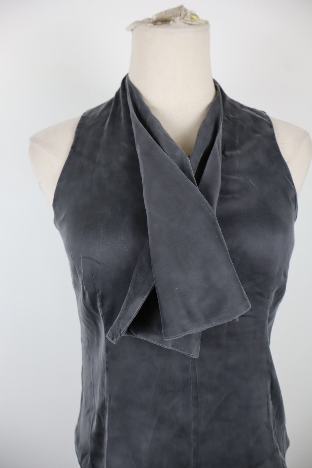 EMPORIO ARMANI TOP MAGLIA DONNA TG 40 WOMAN CASUAL VINTAGE T-SHIRT SETA LYCRA