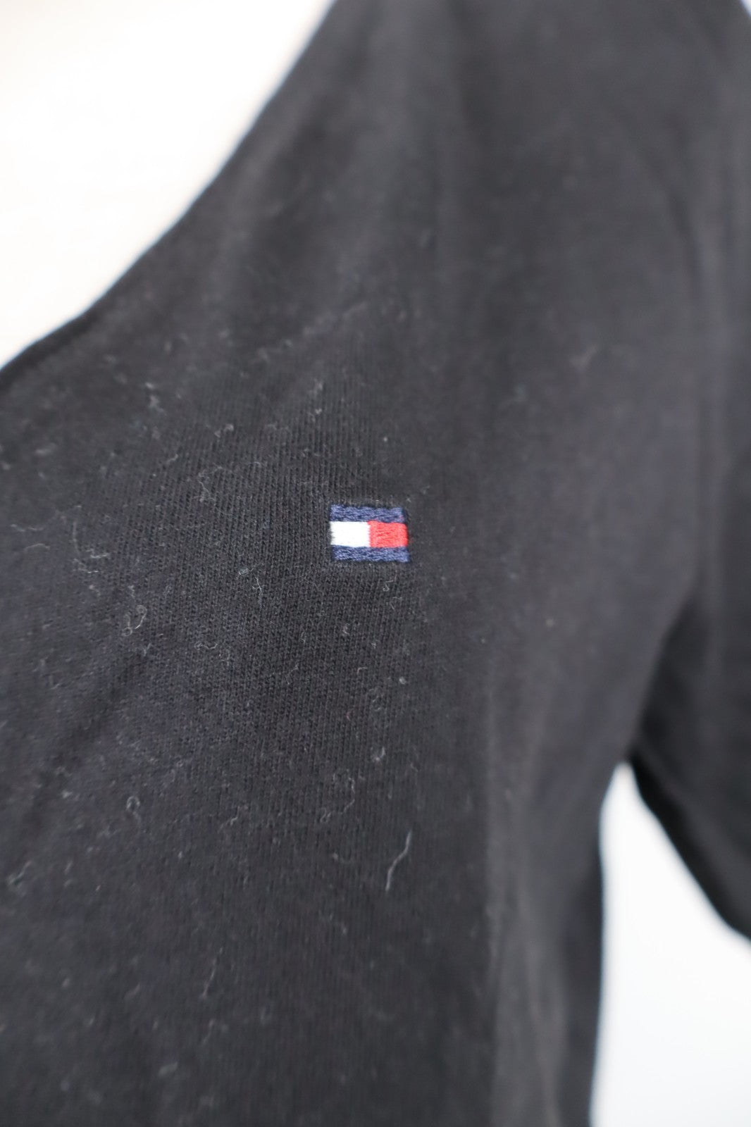 TOMMY HILFIGER MAGLIA COTONE DONNA TG. M WOMAN CASUAL VINTAGE T-SHIRT NERO