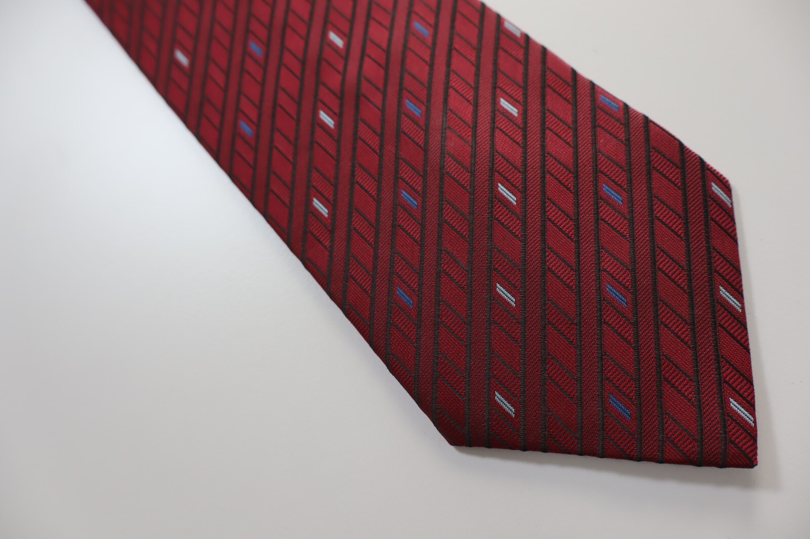 ANDREA CONTE 100% SILK TIE SETA CRAVATTA NECKTIE MADE ITALY CLASSIC SELF TIPPED