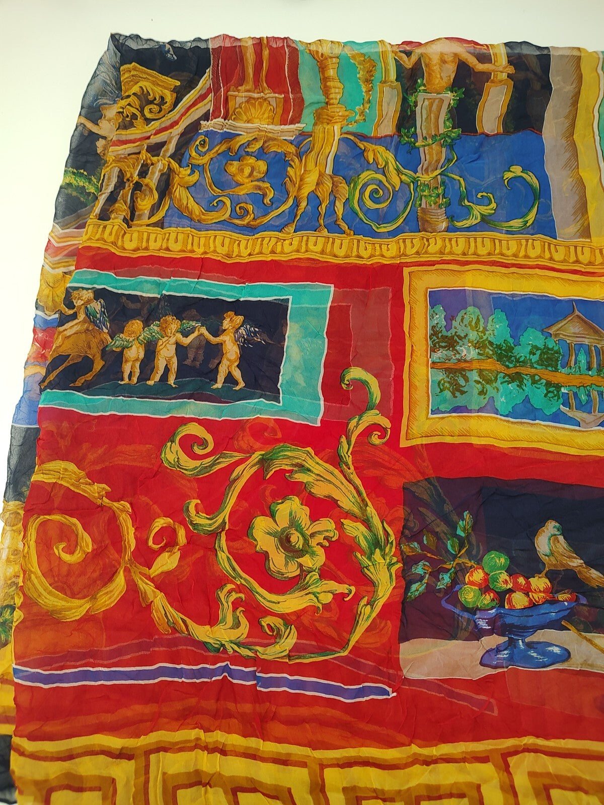 TRUSSARDI FOULARD SCARVES SCARF SQUARE MADE ITALY VINTAGE
