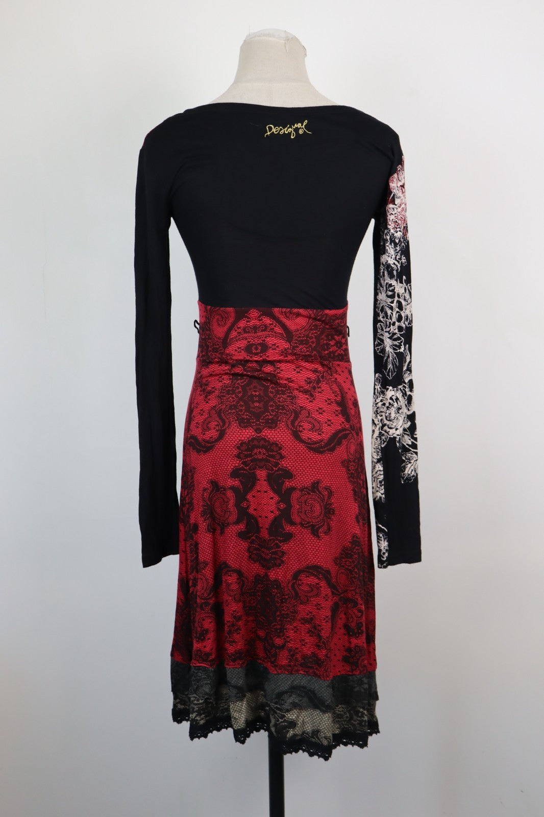 DESIGUAL VESTITO  DONNA TG S WOMAN CASUAL VINTAGE DRESS ABITO VISCOSA