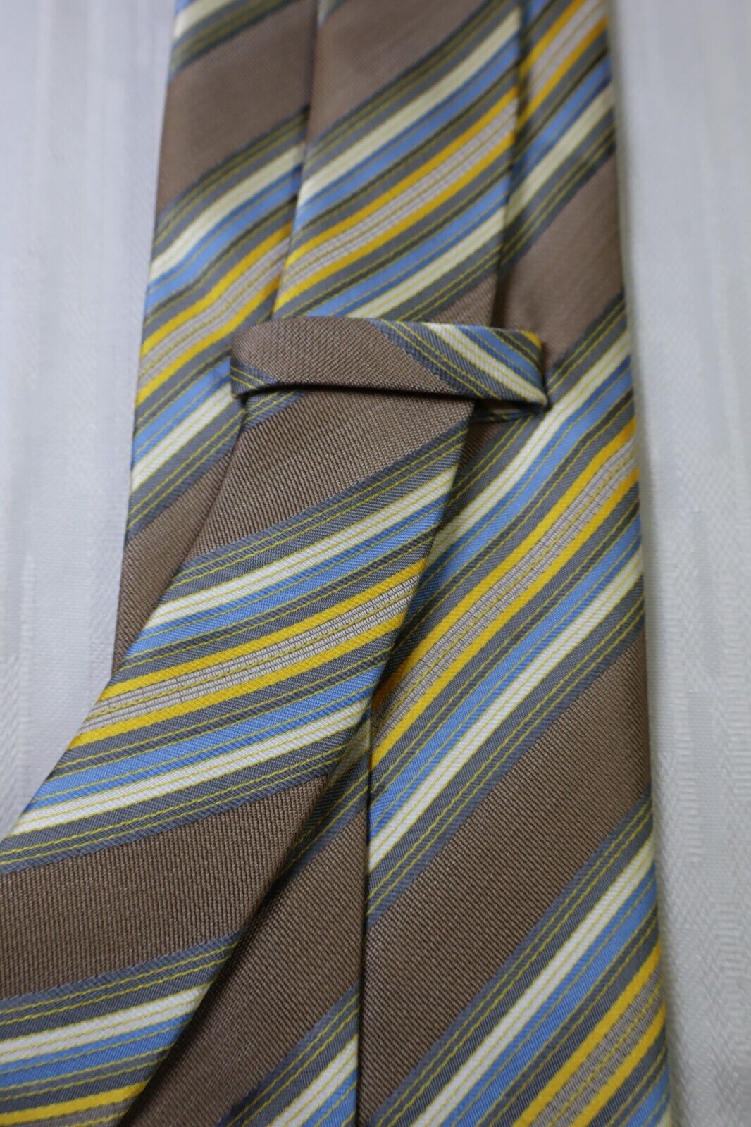 ANDREA CONTE NAPOLI SILK TIE SETA CRAVATTA NECKTIE MADE IN ITALY SELF TIPPED
