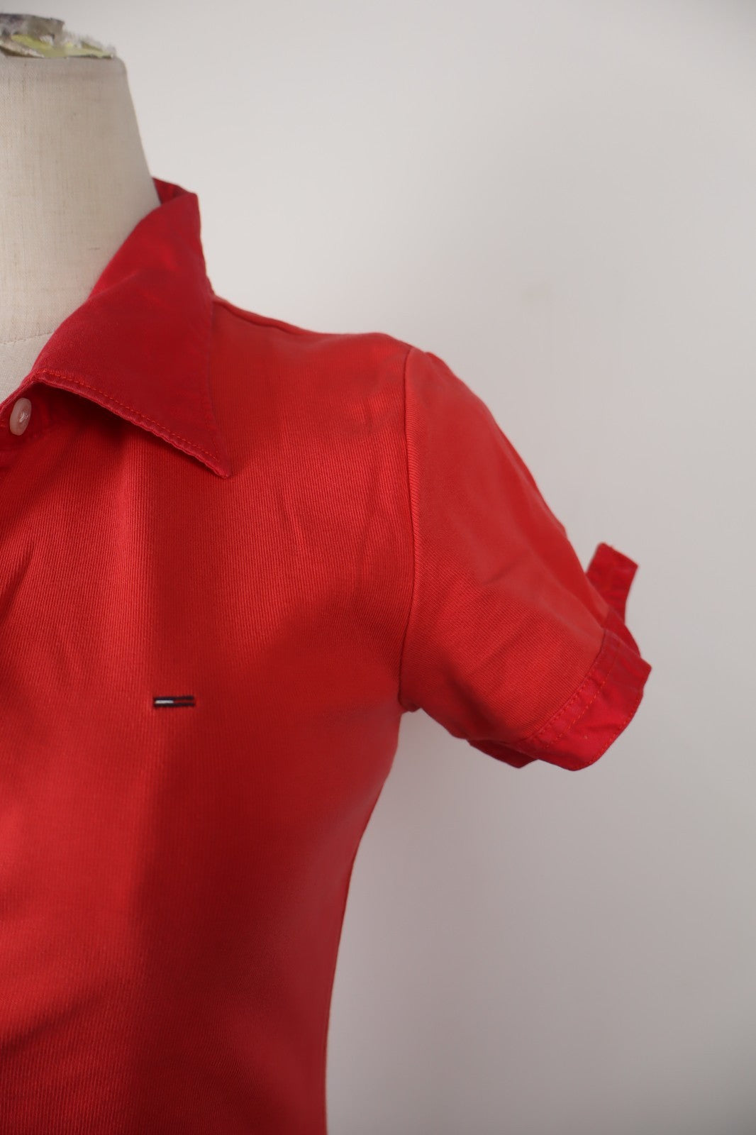 TOMMY HILFIGER DENIM POLO MAGLIA DONNA COTONE M WOMAN SHIRT CASUAL VINTAGE LOGO