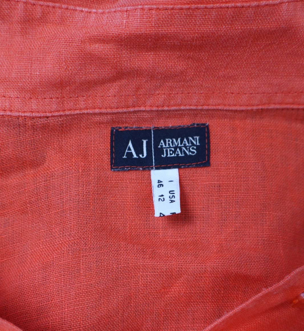 AJ ARMANI JEANS CAMICIA DONNA LINO TG. 46 WOMAN CASUAL VINTAGE LINEN SHIRT