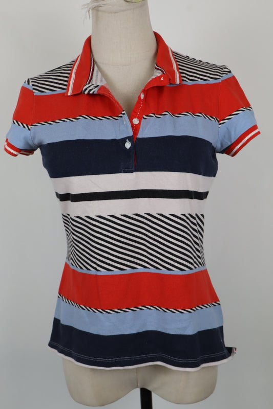 TOMMY HILFIGER MAGLIA POLO DONNA TG M WOMAN CASUAL VINTAGE TOP T-SHIRT