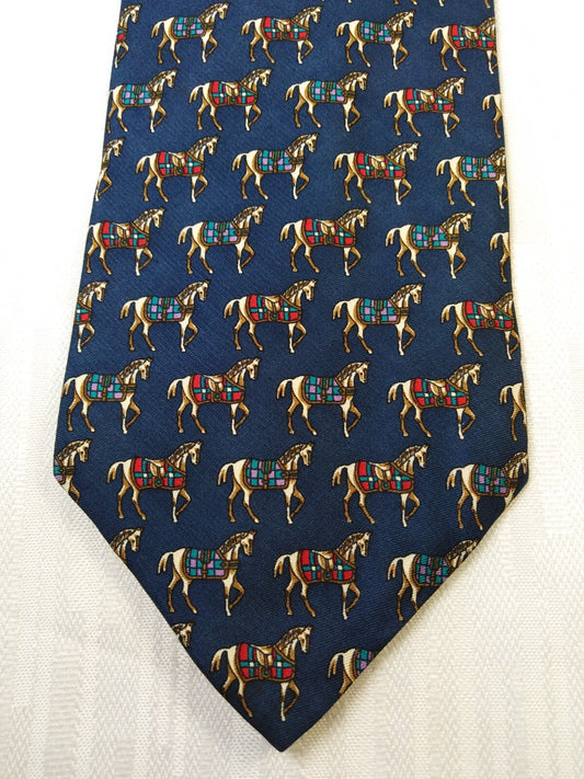 BARTON 100% SILK TIE SETA CRAVATTA NECKTIE ITALY VINTAGE CLASSIC