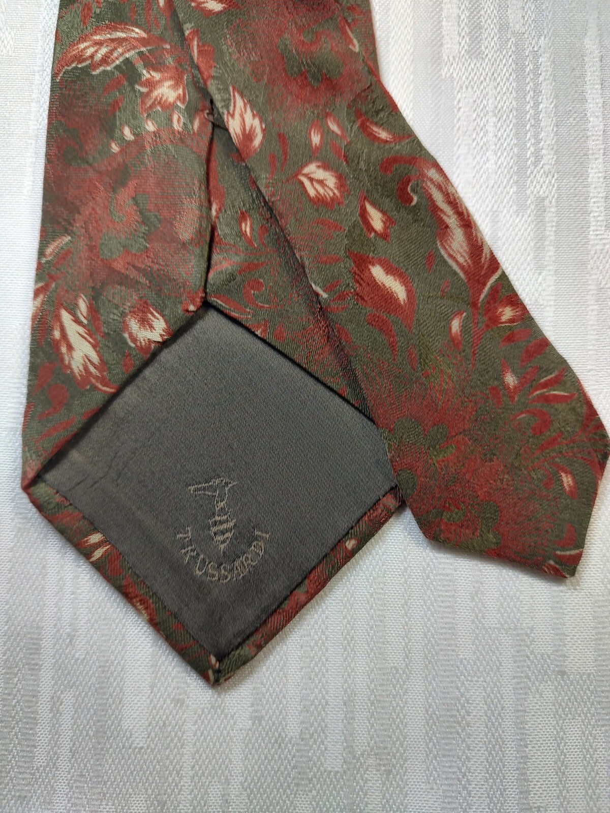 TRUSSARDI 100% SILK TIE SETA CRAVATTA NECKTIE MADE IN ITALY CLASSIC
