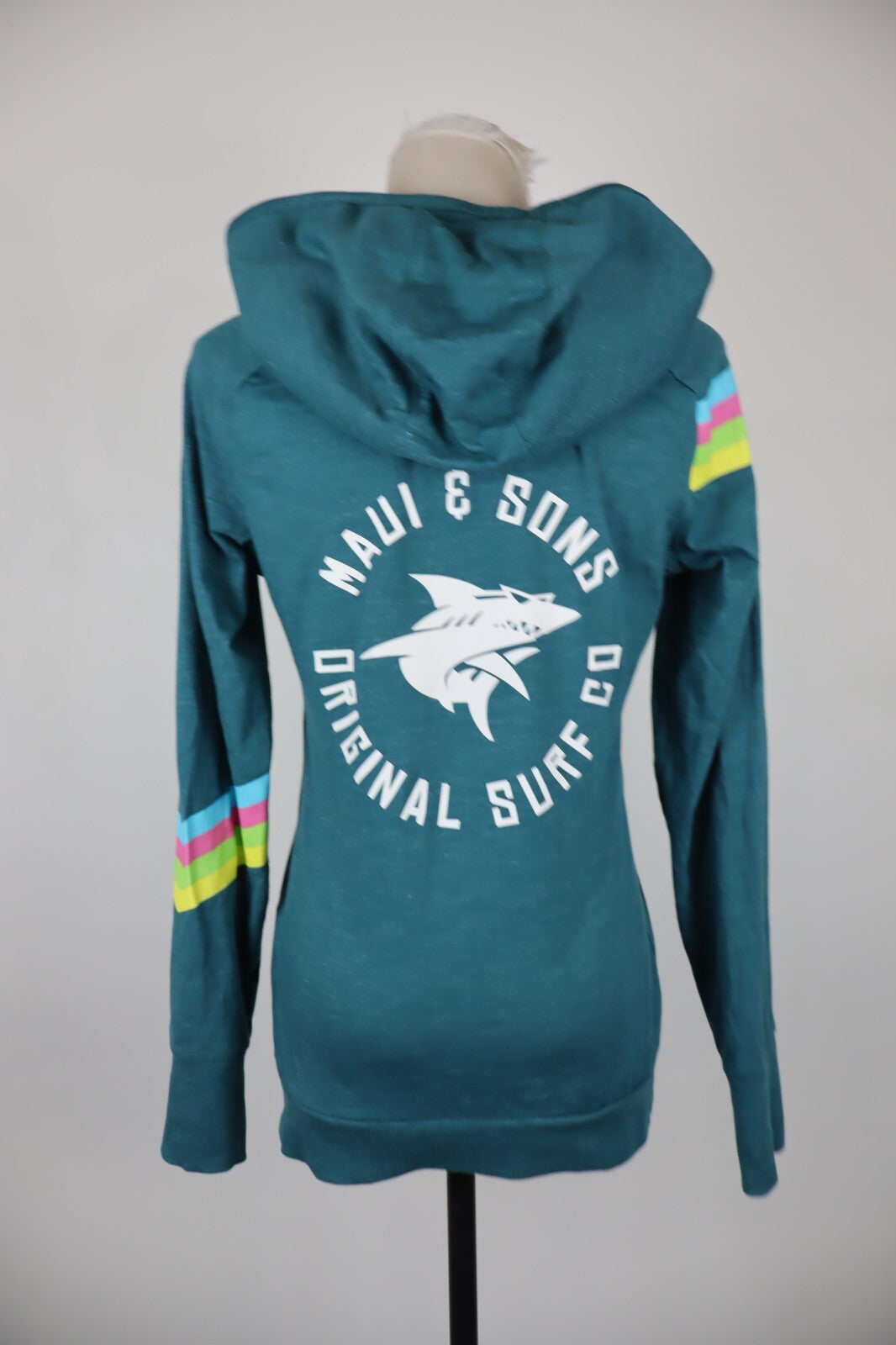 MAUI FELPA CAPPUCCIO DONNA Tg XS COTONE WOMAN CASUAL VINTAGE SPORT SWEATSHIRT