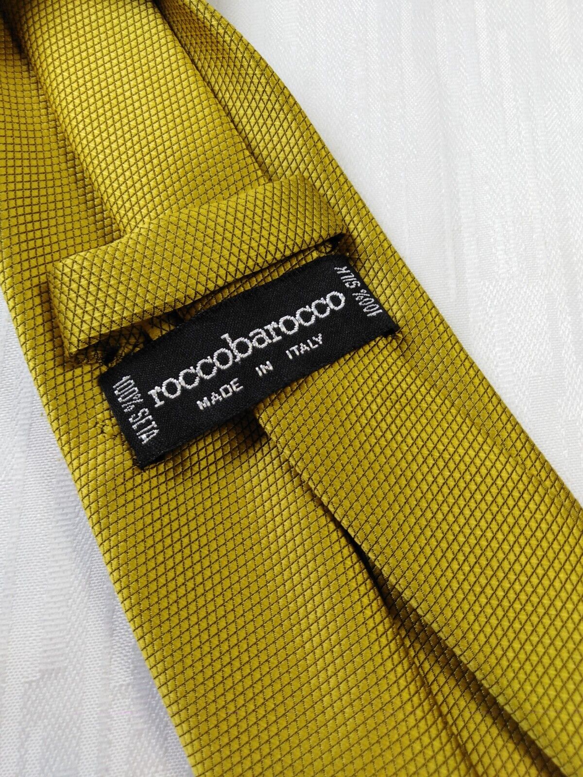 ROCCOBAROCCO 100% SETA SILK TIE CRAVATTA NECKTIE MADE ITALY VINTAGE CLASSIC