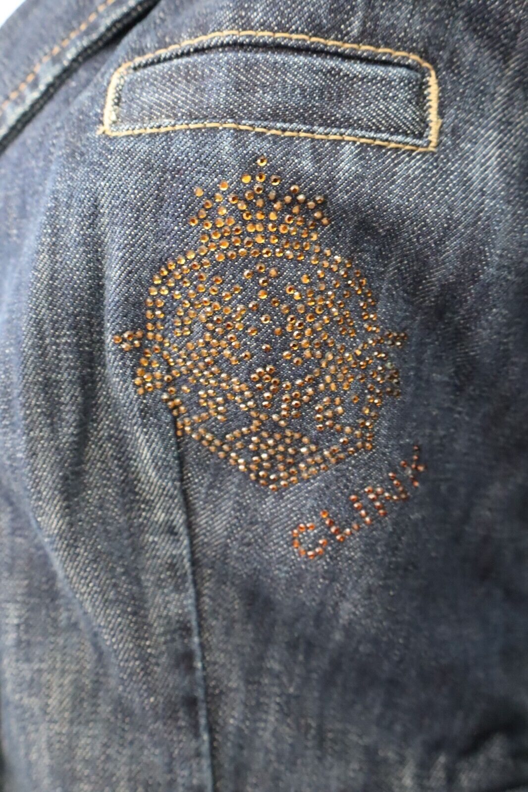 CLINK GIUBBINO JEANS  DONNA S JACKET DENIM AVVITATO GRUNGE VINTAGE Y2K 2000'S