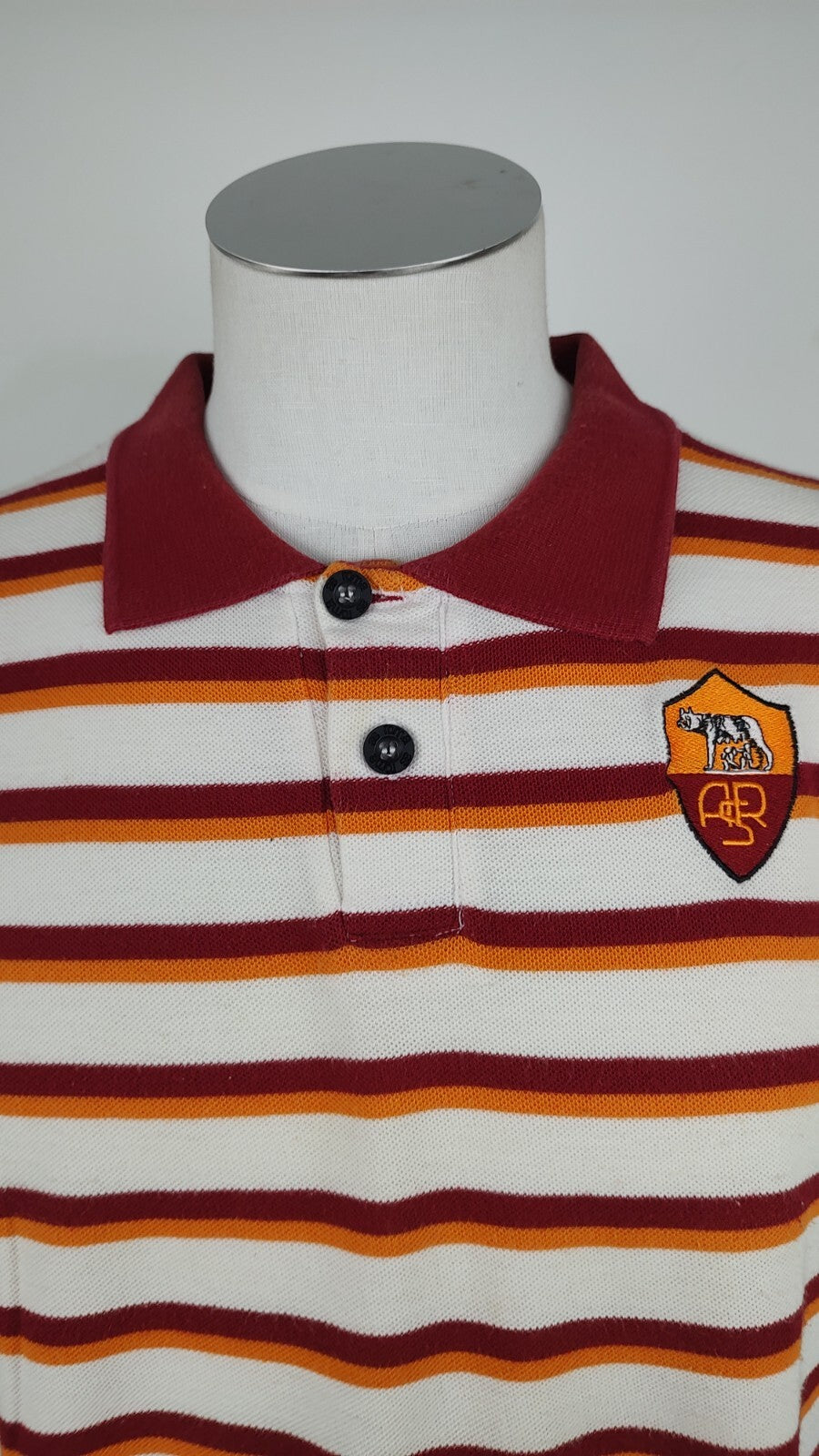 AS ROMA OFFICIAL T-SHIRT CALCIO MAGLIA POLO UOMO TG M MAN  SHIRT VINTAGE SPORT
