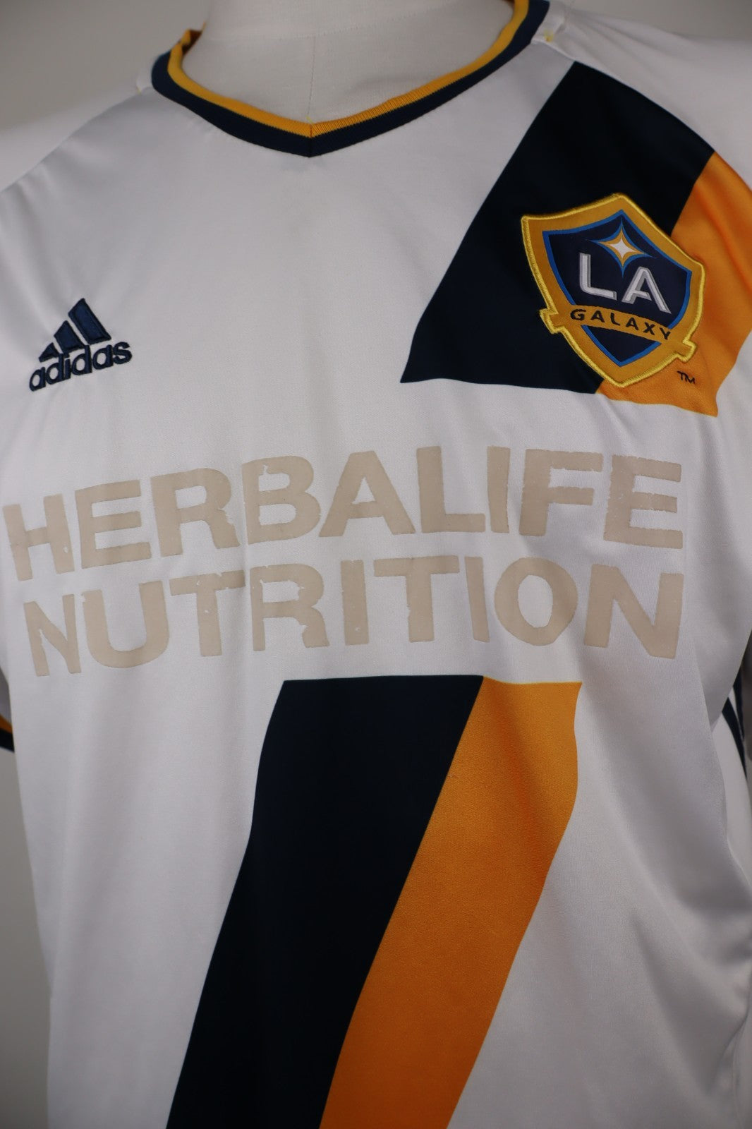 ADIDAS L.A. GALAXY MAGLIA CALCIO UOMO Tg XL SOCCER T-SHIRT GERRARD N 8 VINTAGE