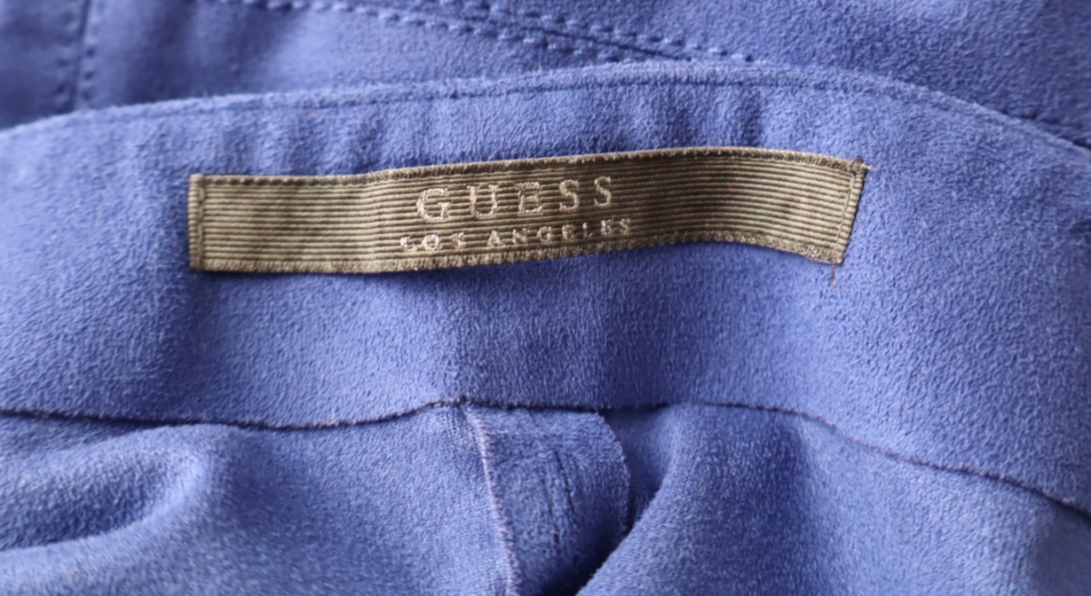 GUESS LOS ANGELES VESTITO PELLE DONNA TG XS WOMAN CASUAL VINTAGE LEATHER DRESS