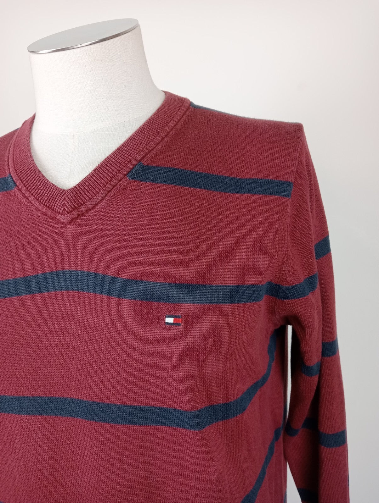 TOMMY HILFIGER MAGLIONE COTONE COTTON VINTAGE UOMO Tg. S MAN SWEATER CASUAL