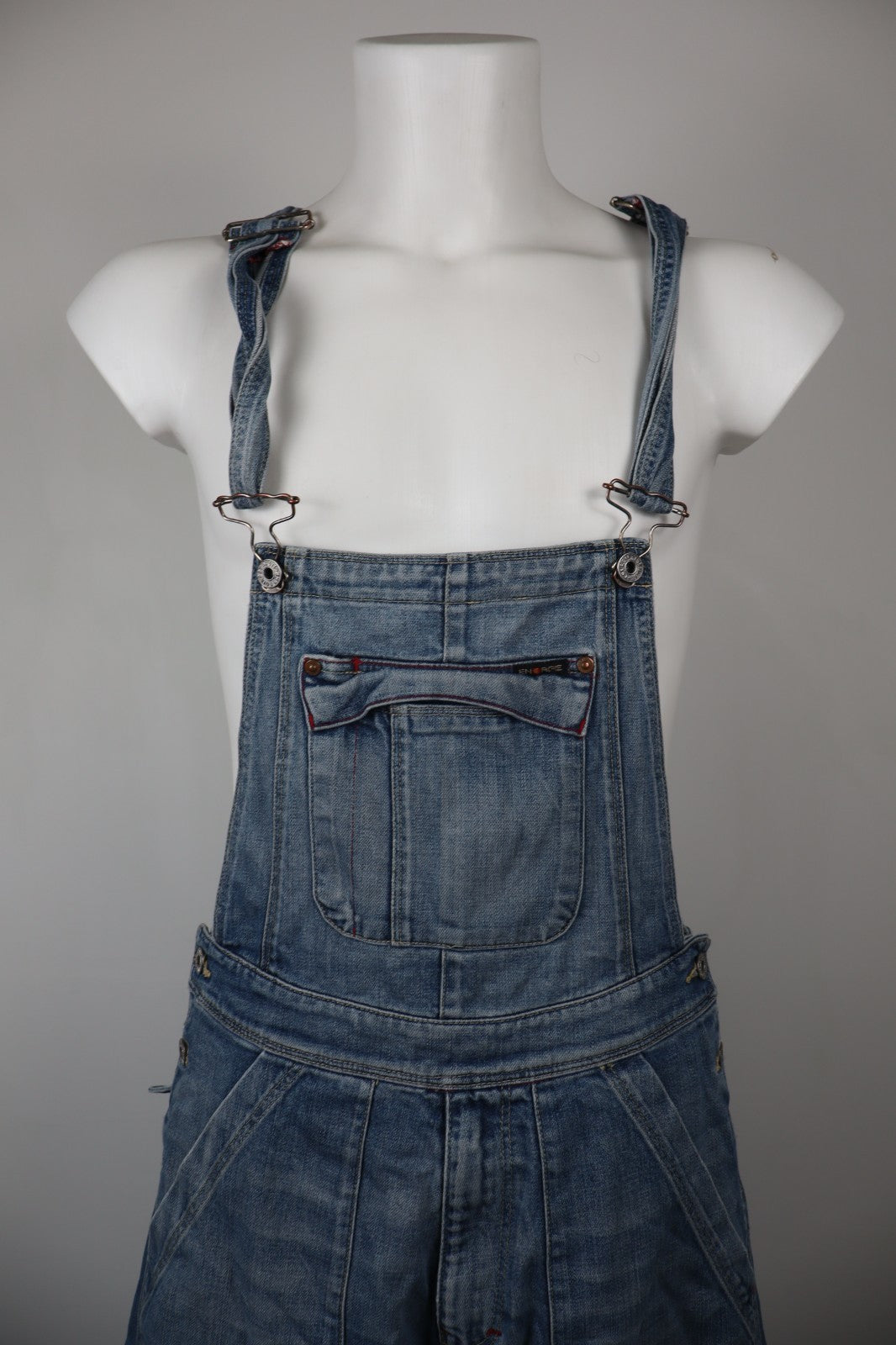 ENERGIE SALOPETTE JEANS MAN DENIM Tg. W31 COTONE CASUAL VINTAGE UOMO