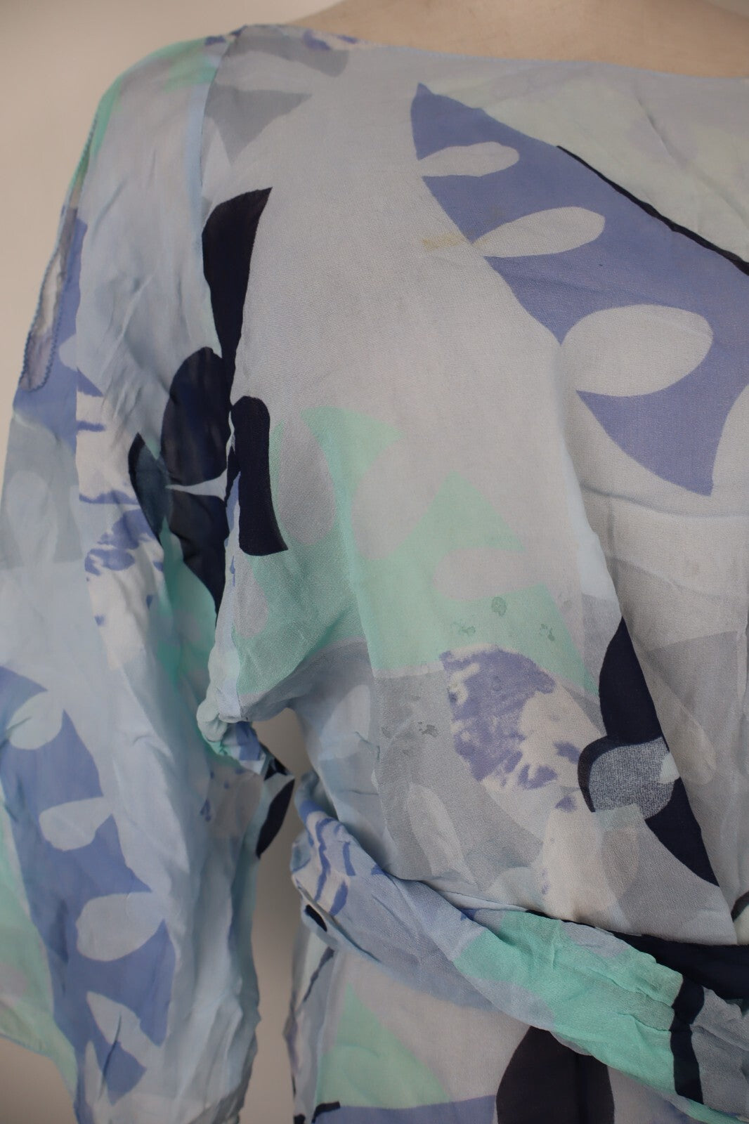 MARELLA MAGLIA DONNA TG. 48 WOMAN CASUAL VINTAGE T-SHIRT TOP SETA SILK CINTURA