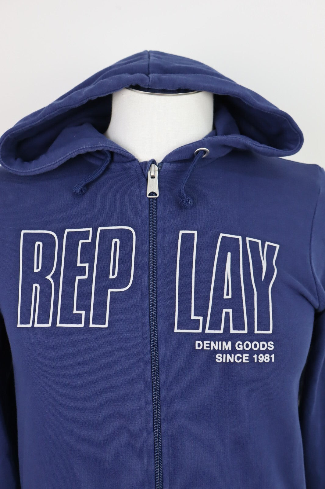 REPLAY FELPA CON ZIP MAGLIA UOMO Tg S MAN SWEATSHIRT CASUAL VINTAGE COTONE