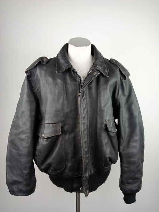 SCHOTT GIUBBINO PELLE LEATHER UOMO Tg 50 MAN CASUAL VINTAGE JACKET